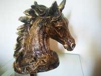 Escultura cabeça de cavalo decorativa
