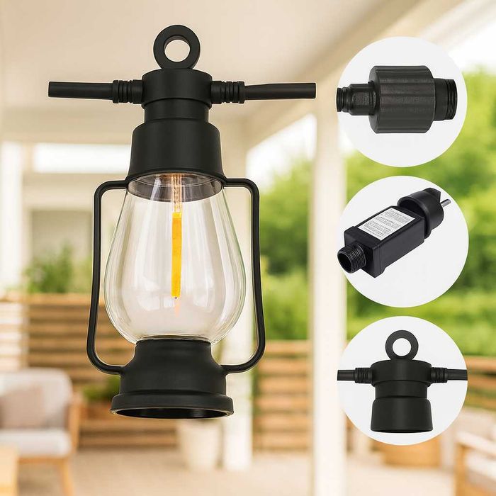 Гірлянда вулична підвісні ретро лампи 220 В / Гирлянда уличная