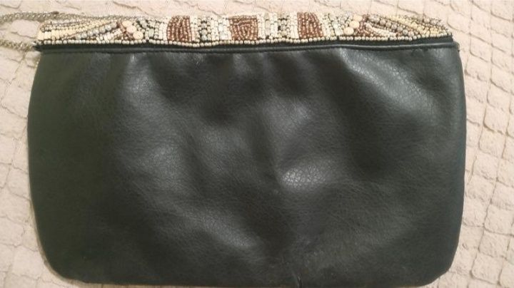 Шикарная сумочка клатч в стиле бохо вышивка бисером нюанс