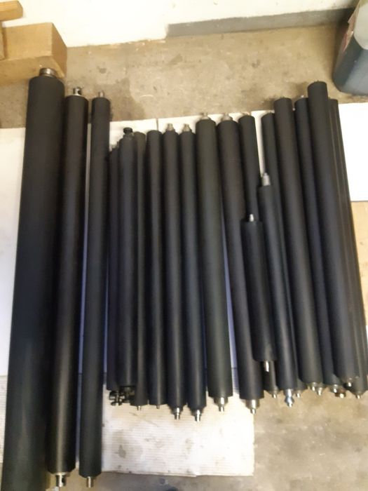 Rolki,wałki transportowe do taśmociągu, podajnika .Gumowane, ogumowane