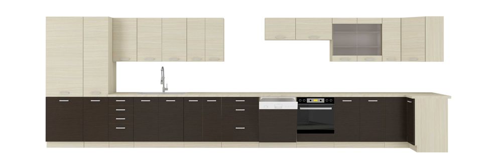 Zestaw mebli kuchennych Chamonix 240 cm - szybka wysyłka