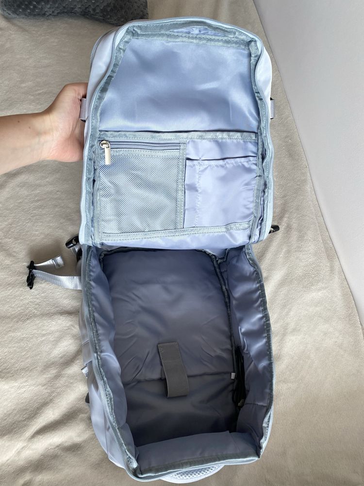 NOWY Błękitny plecak podróżny kabinowy do samolotu AMAZON