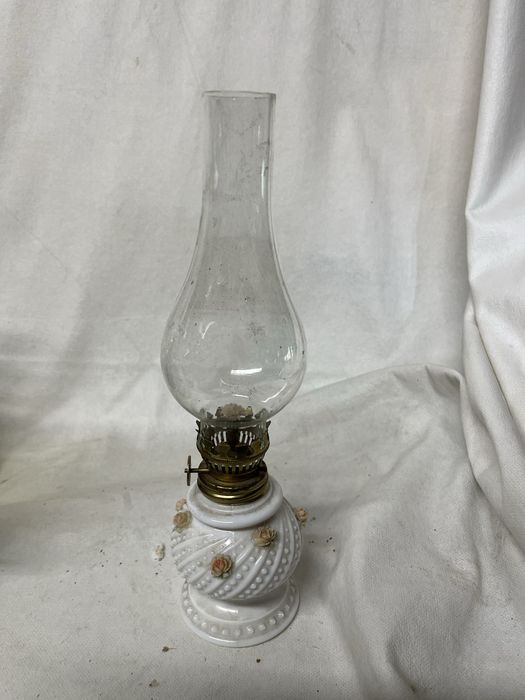 Lampa naftowa lampion kolekcja szkło vintage