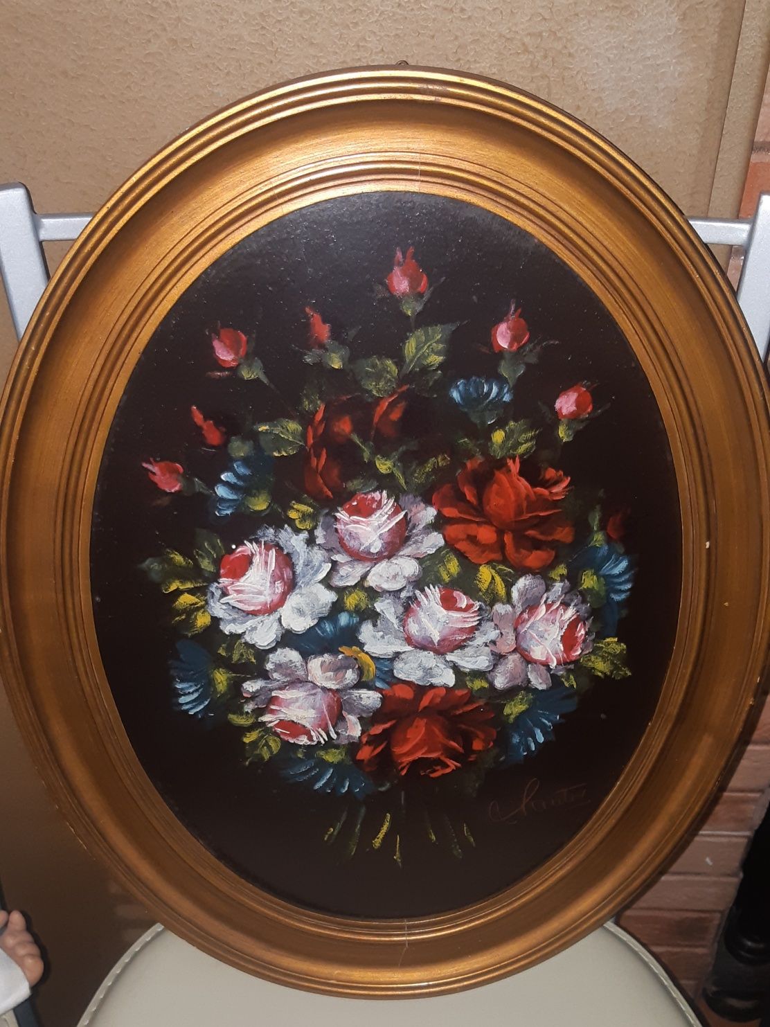Quadro pintura motivo floral