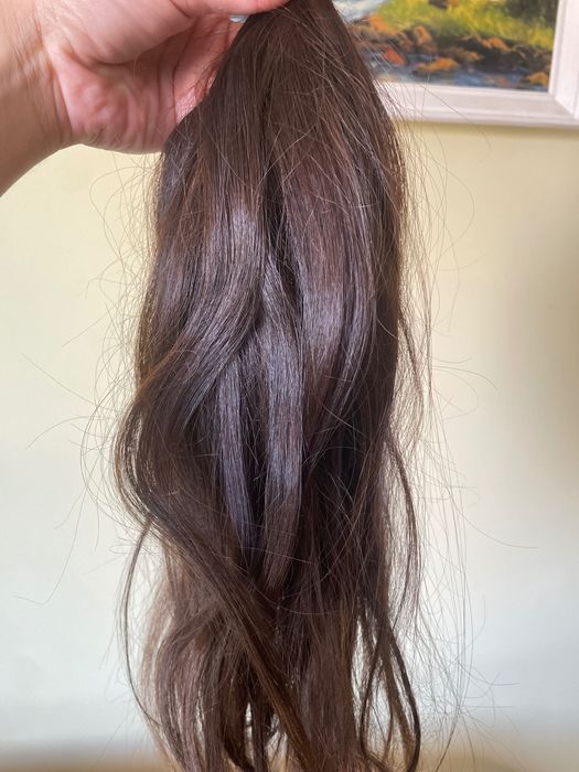 Натуральні волоси на лентах 50см