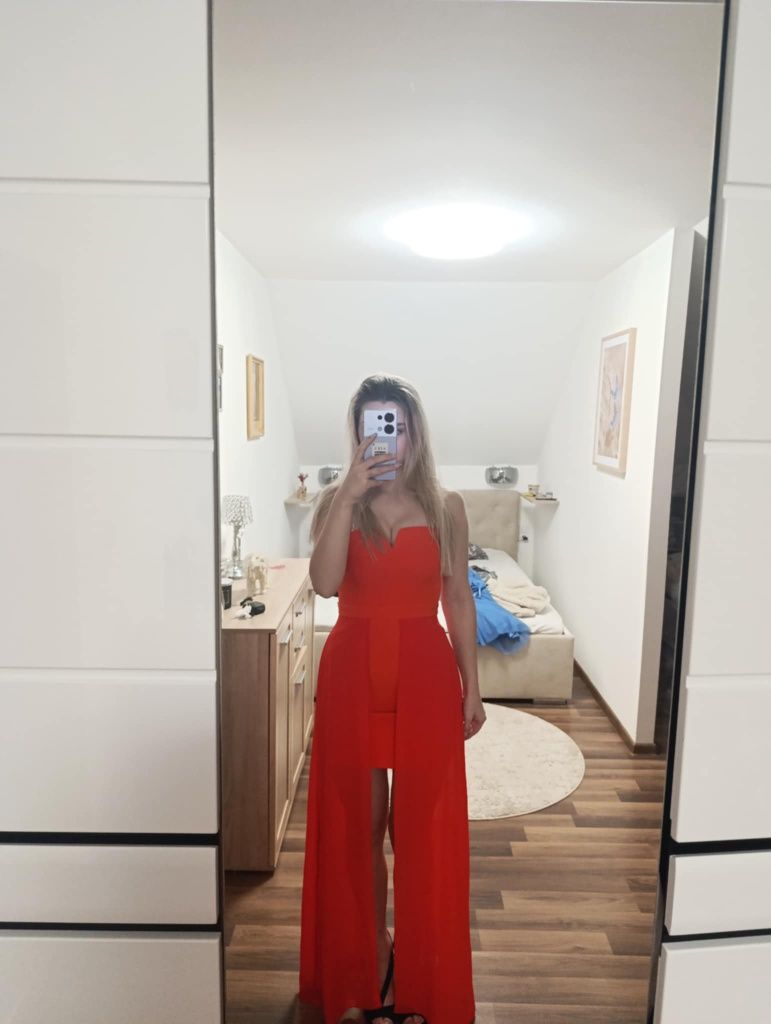Sukienka wieczorowa studniówka wesele elegancka siatka hiszpanka XS s