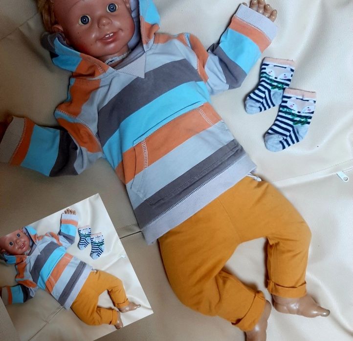 Zestaw roz 68 20 sztuk mega paka komplet dla chłopca wyprawka dres