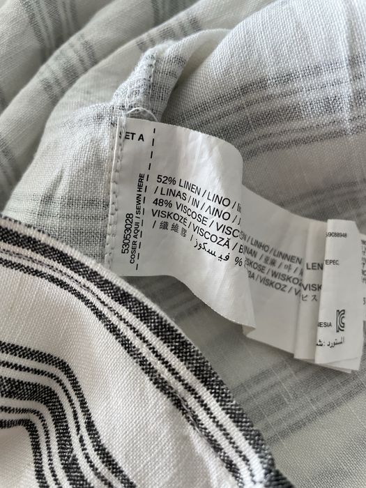 Mango sukienka w paski len wiskoza S 36