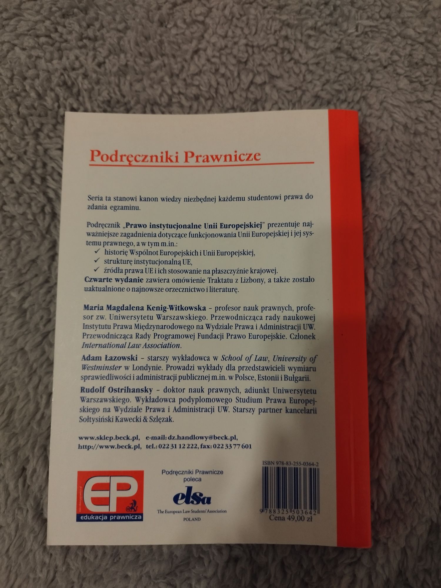 Prawo instucjonalne Unii Europejskiej wydanie 4 Kenig-Witkowska