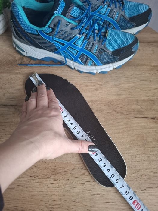 Осенние кроссовки Asics 41р, синие трекинговые кросовки на gore-tex ме