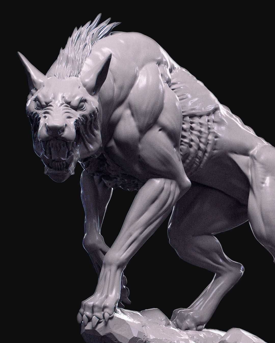 Piekielny Ogar Figurka 32mm 14K zgodna z DnD RPG