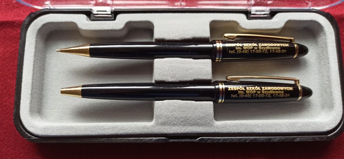 Komplet, zestaw piśmienniczy długopis i ołówek automatyczny