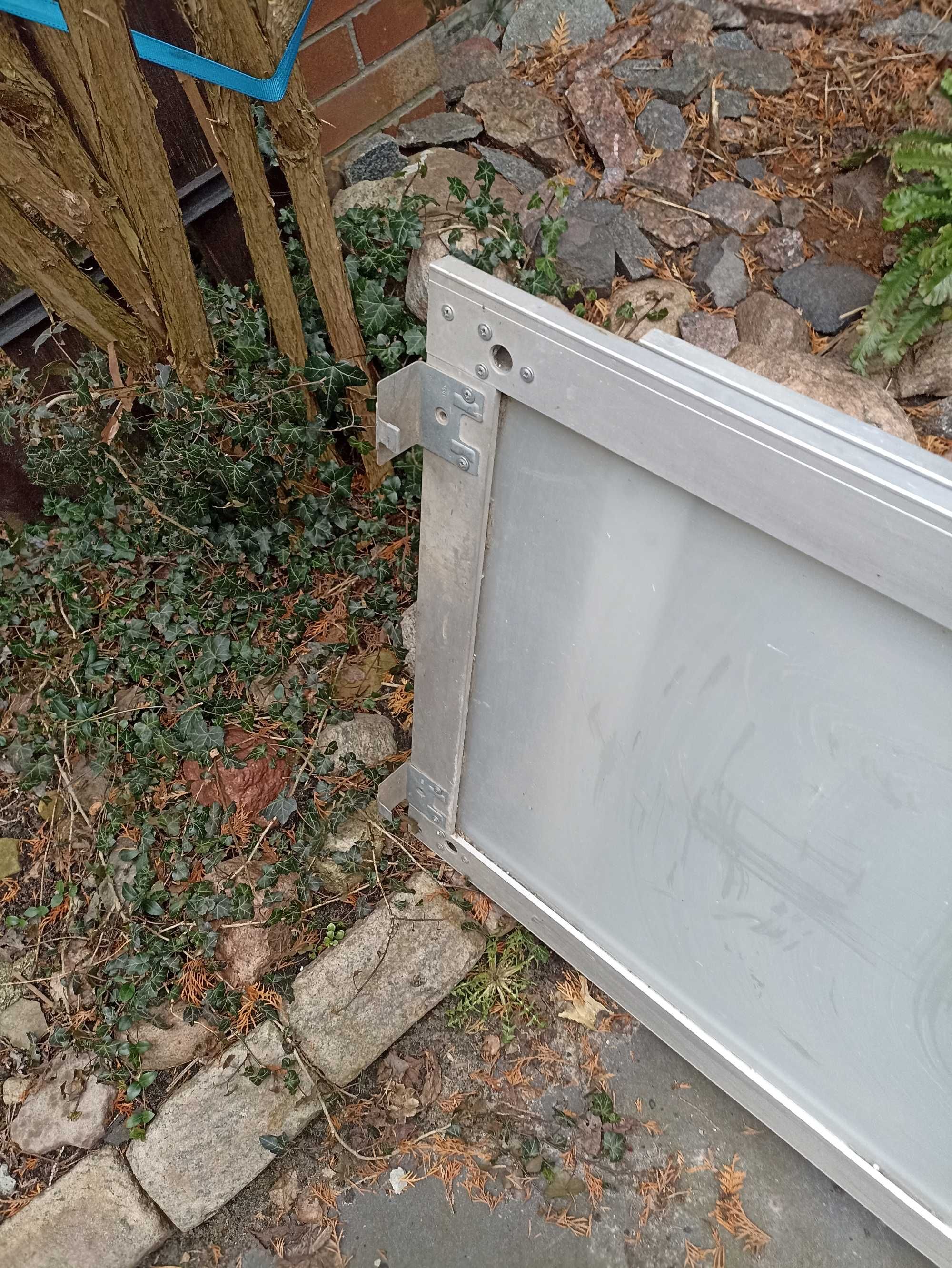 Drzwi przesuwne aluminiowe szklane dwuczęściowe