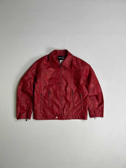 jacket куртка шкіряна курточка червона красная кожаная