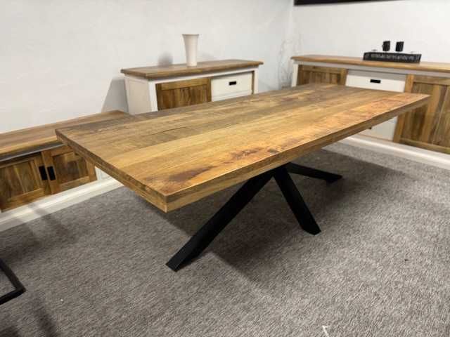 Duzy wyjatkowy stół 240cm. Naturalne drzewo mango styl LOFT Nowy F-Vat