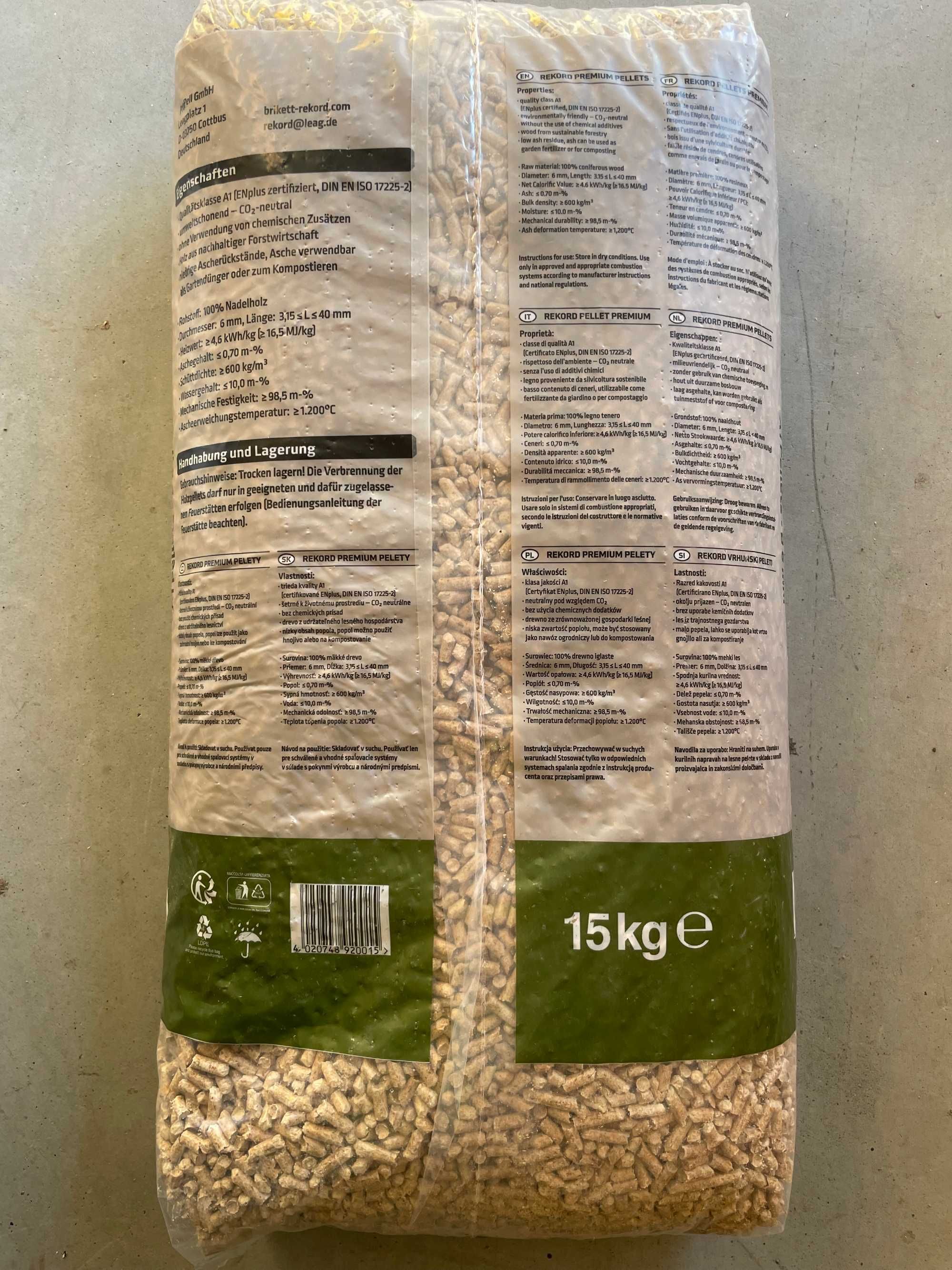Pellet pelet drzewny EnPlusA1 REKORD Olczyk Lava Barlinek