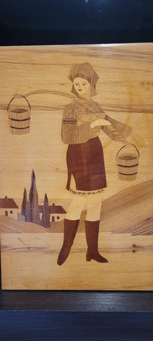 Картина зі шпону, деревяна основа СССР 
Размеры: