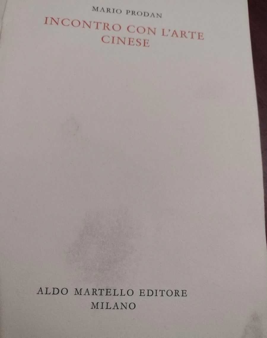 Incontro com L´Arte Cinese . Mario Prodan