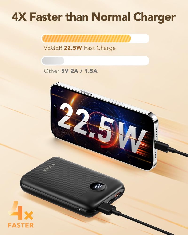 bateria szybkiego ładowania VEGER, Power Bank 20000 mAh