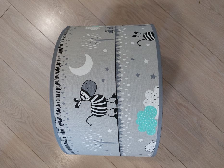Klosz do lampy sufitowej, abażur - dla dzieci, szare misie