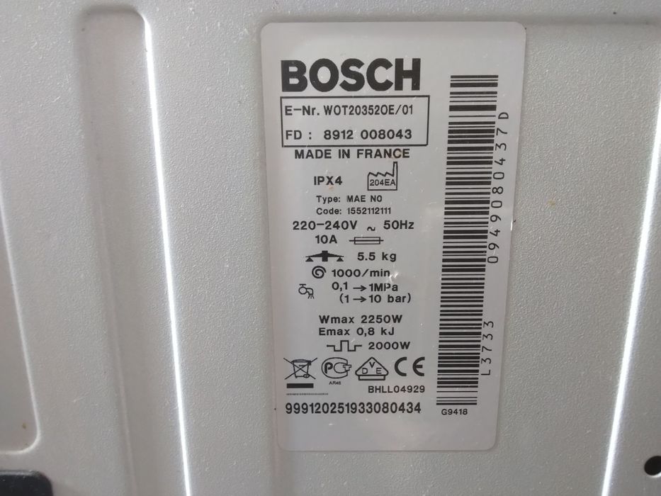 Стиральная машина Bosch wot20352oe/01