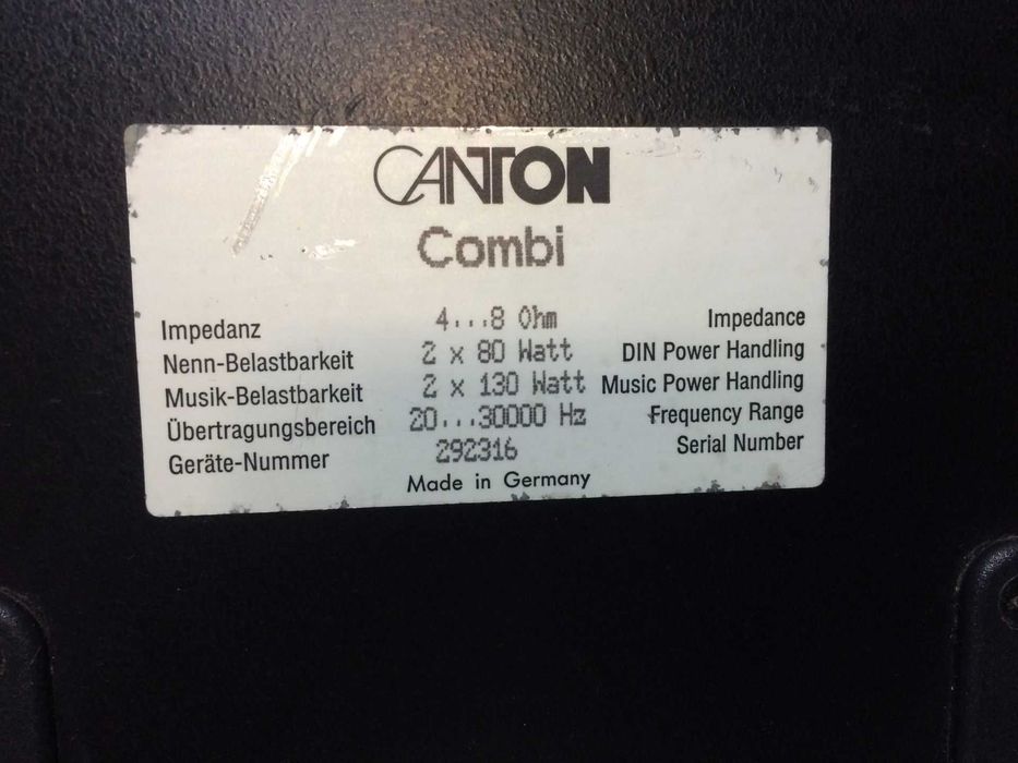 Potężny subwoofer CANTON Combi 2 x 130Wat - Made in Germany