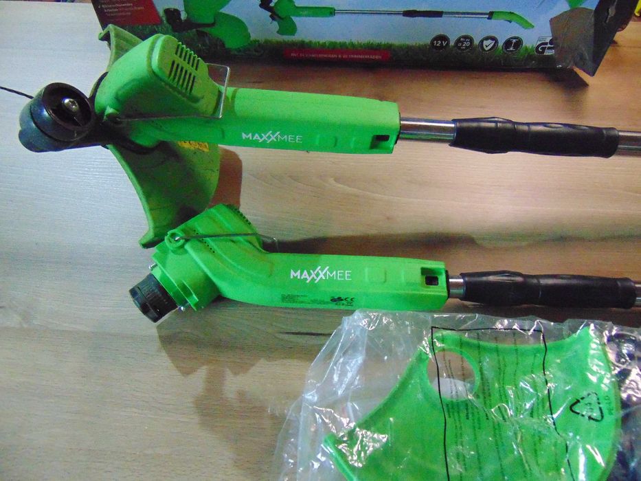 Dwie małe lekkie podkaszarki akumulatorowe Maxxmee 115cm 1,2kg