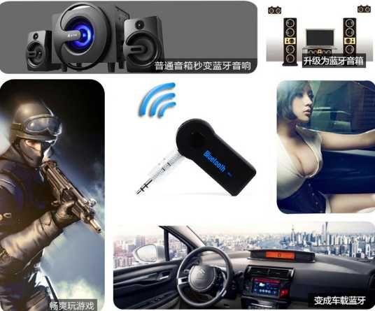 Бездротовий блютуз Bluetooth 3.0 AUX адаптер 3.5 мм BT-350  hands free