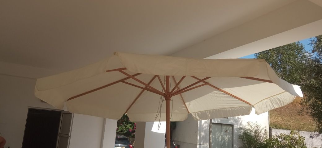Chapéus de sol jardim bege 3M poliéster