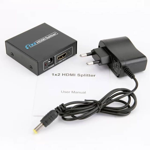 Розгалужувач HDMI на 2 порти, HDMI SPLITTER для моніторів і ТВ 9219