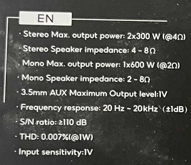 Amplificador AIYIMA A07 MAX 2x300W