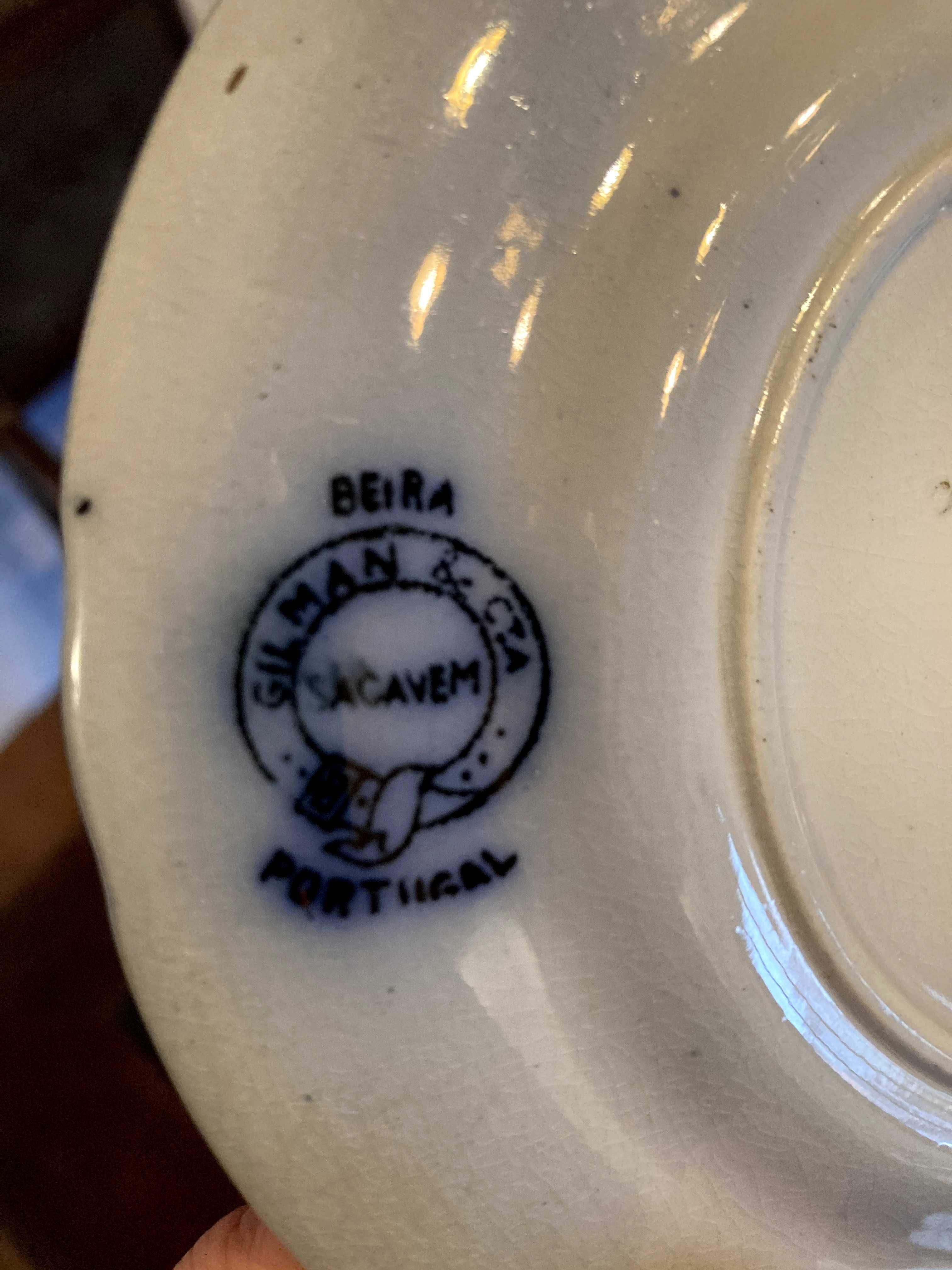 Conjunto de 5 pratos de doce Fábrica de Louça de Sacavém