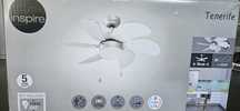 Lampa, wiatrak, Lampowentylator Tenerife srebrny E27 Inspire