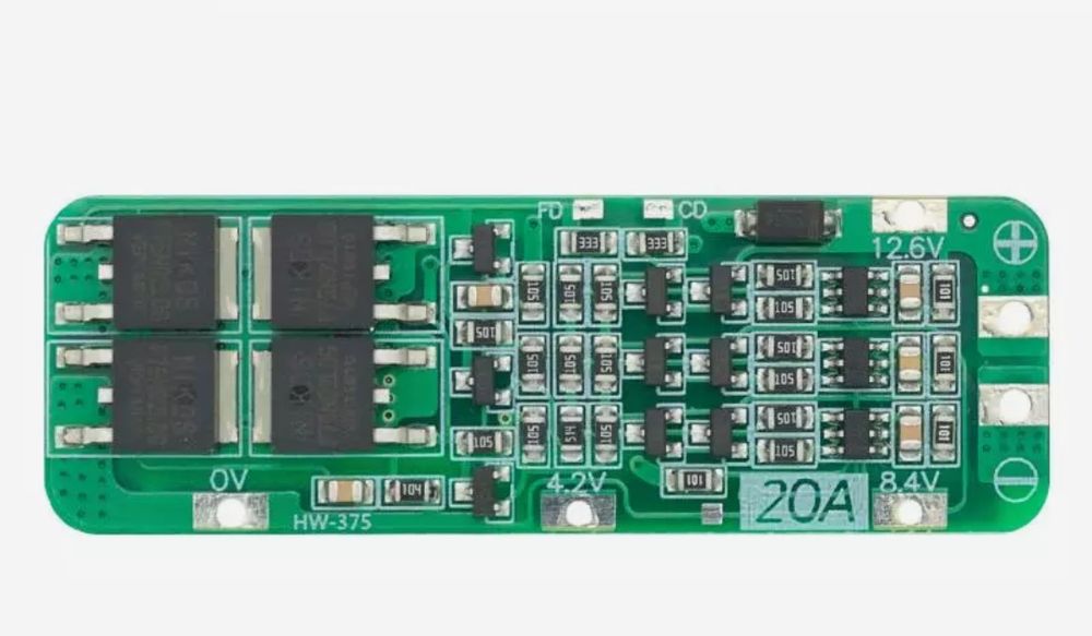 BMS плата на 12,6В до 20А
