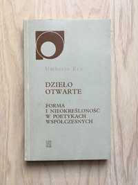 Książka Dzieło otwarte Umberto Eco Forma i nieokreśloność w poetykach