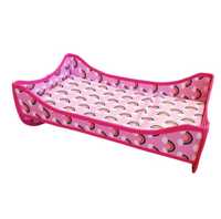 Кроватка / люлька для куклы 35-43 см розовая Радуга