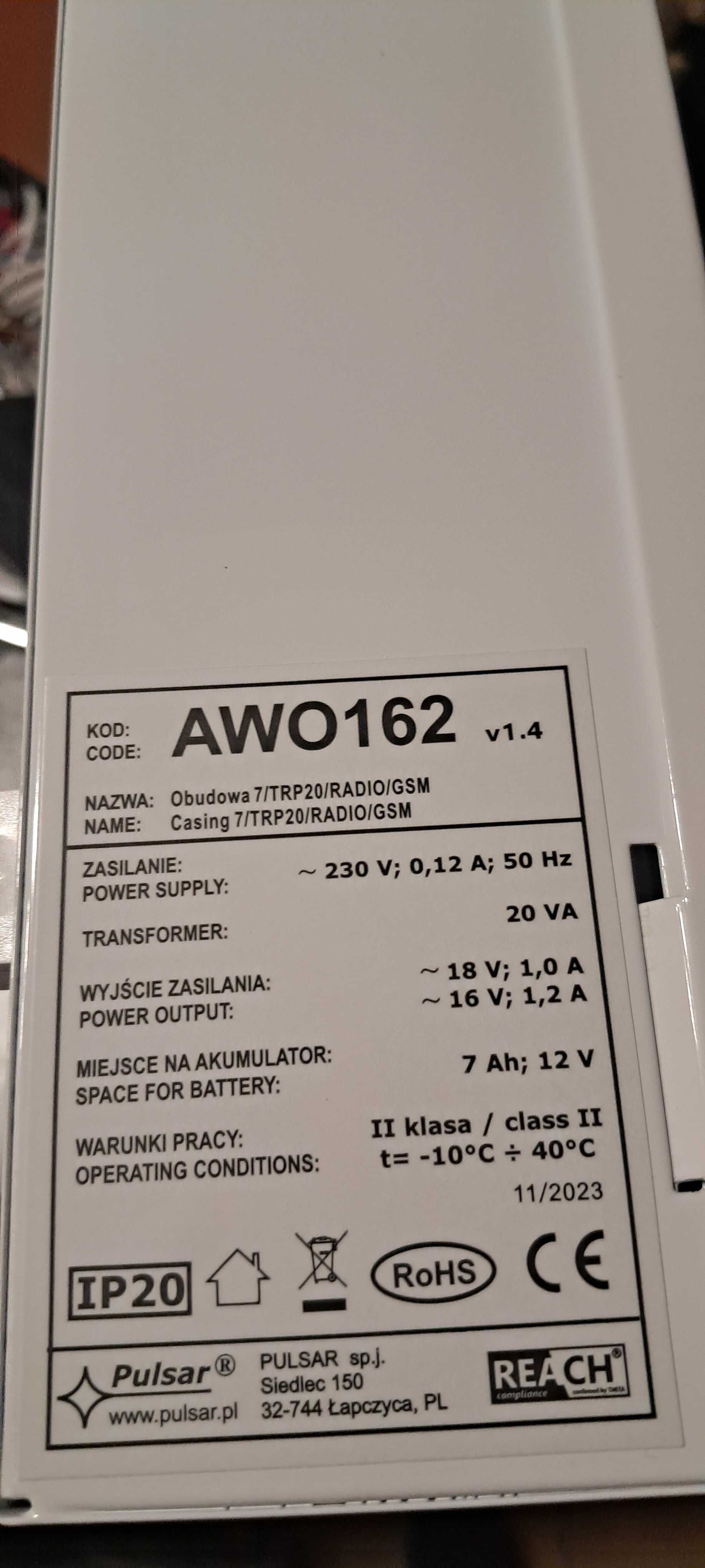 Obudowa PULSAR AWO162 transformator 20VA