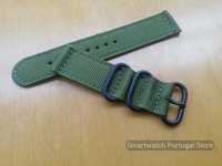 Bracelete 22mm em Nylon Nato : Verde militar