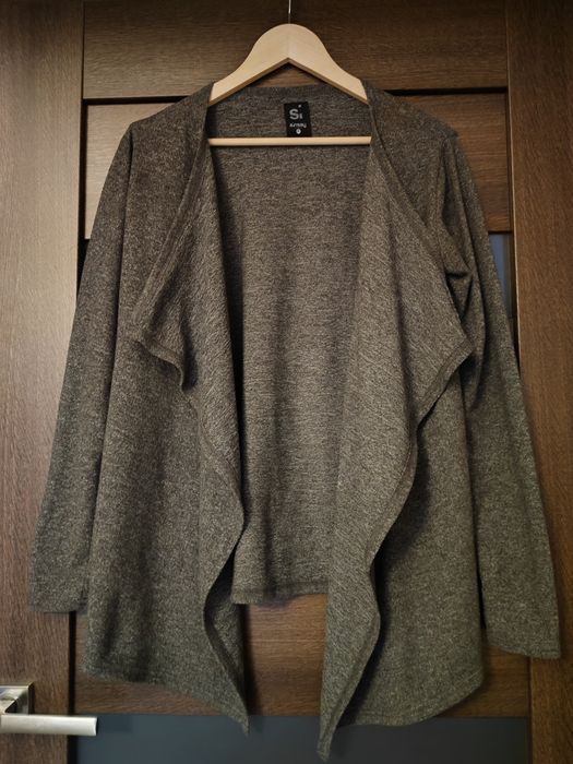 Ciemnoszary krótki kardigan