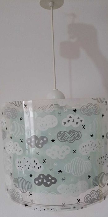 Vendo candeiro de tecto verde água
