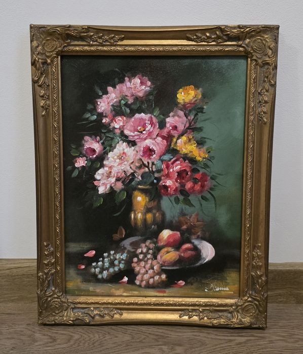 Obraz ręcznie malowany kwiaty