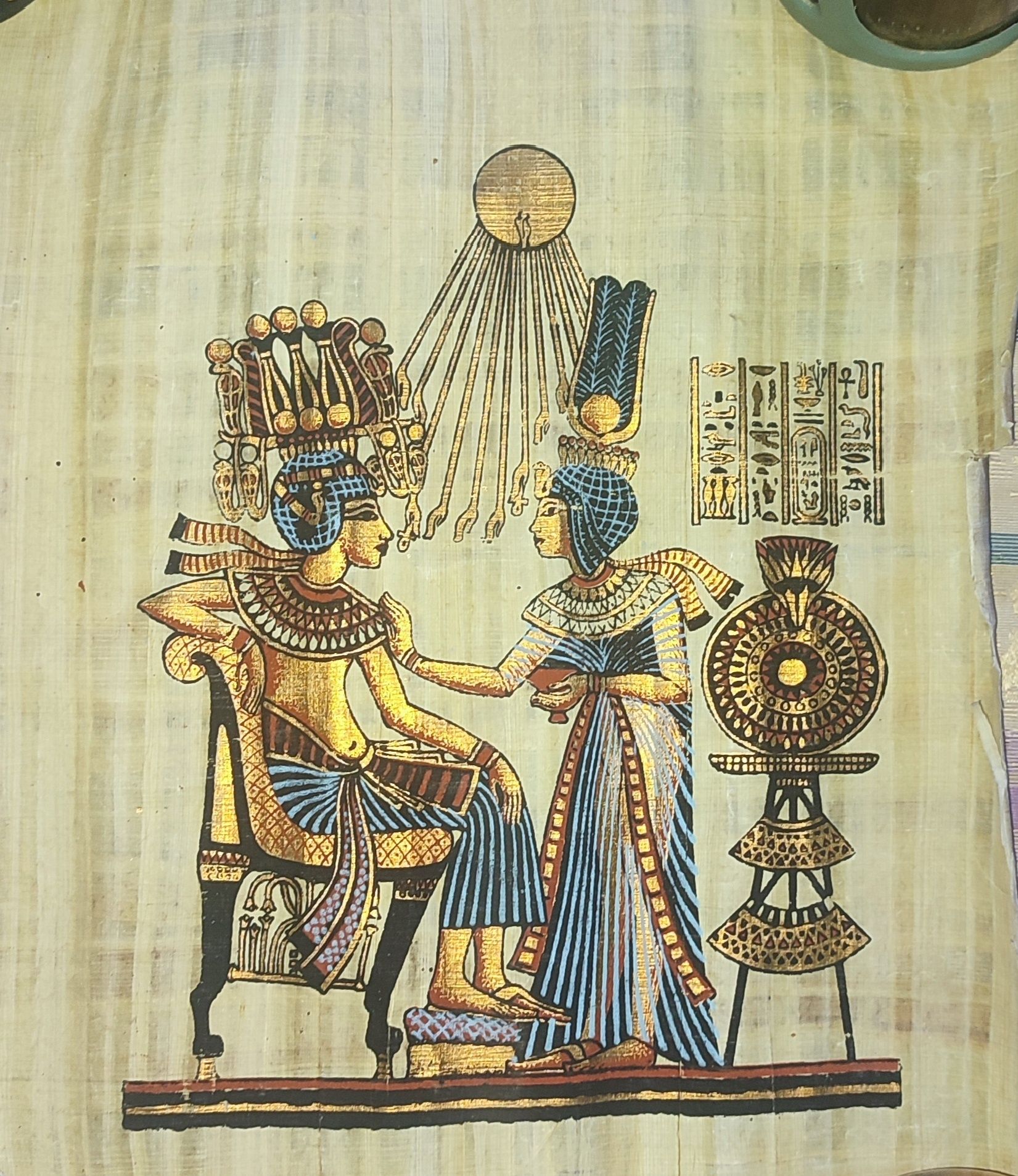 Египеская картина на реальном папирусе. Не китайская подделка. ЕГИПЕТ!