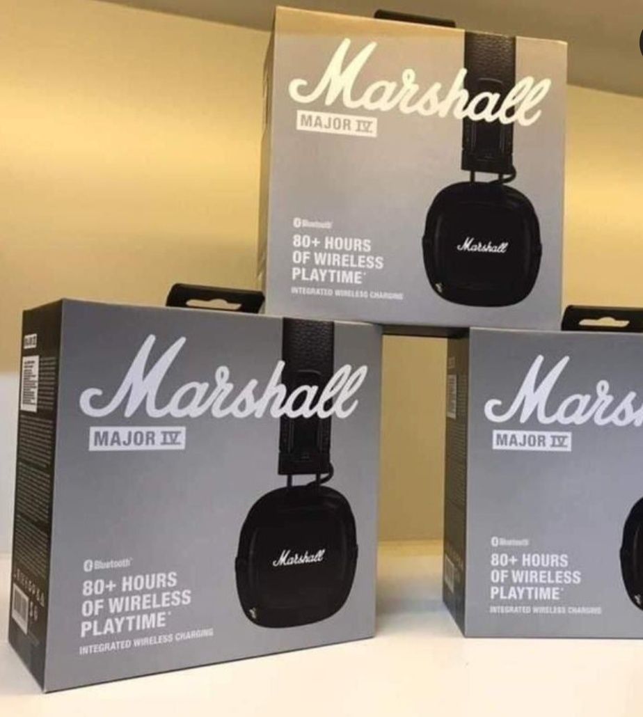 Навушники нові Marshall Major IV наушники Bluetooth Black 4