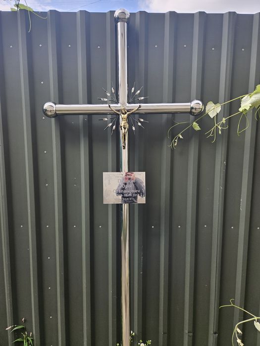 Хрест з нержавійки на могилу , хрест з нержавіючої сталі