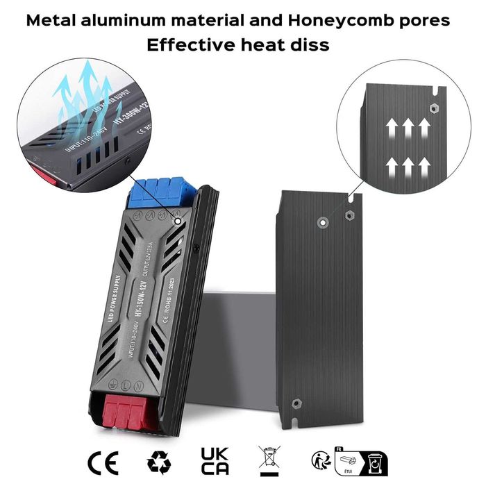 BRIMETI 24 V / 100 W transformator LED – slim