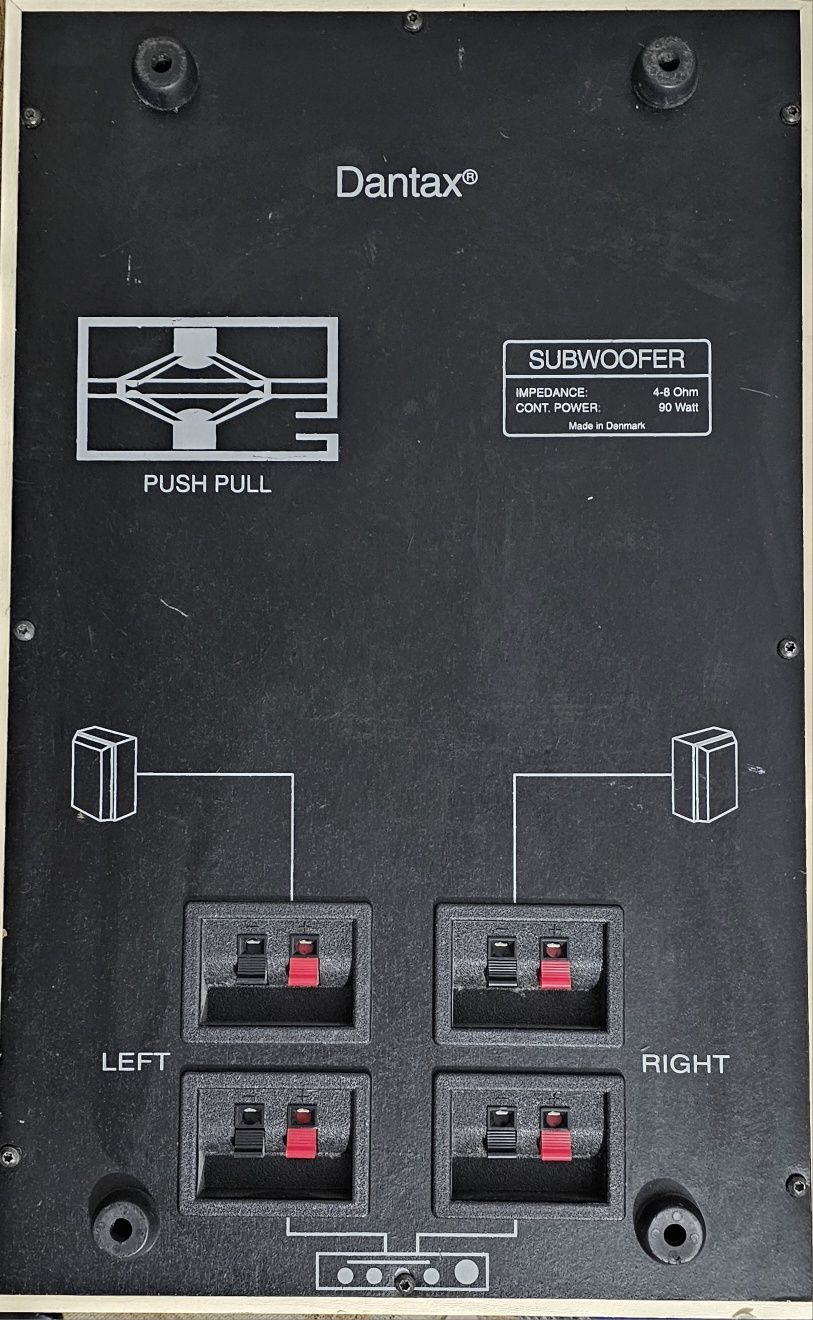 Duński Subwoofer Pasywny DANTAX  Push Pull 90W +  Proson Twin 716 Sat