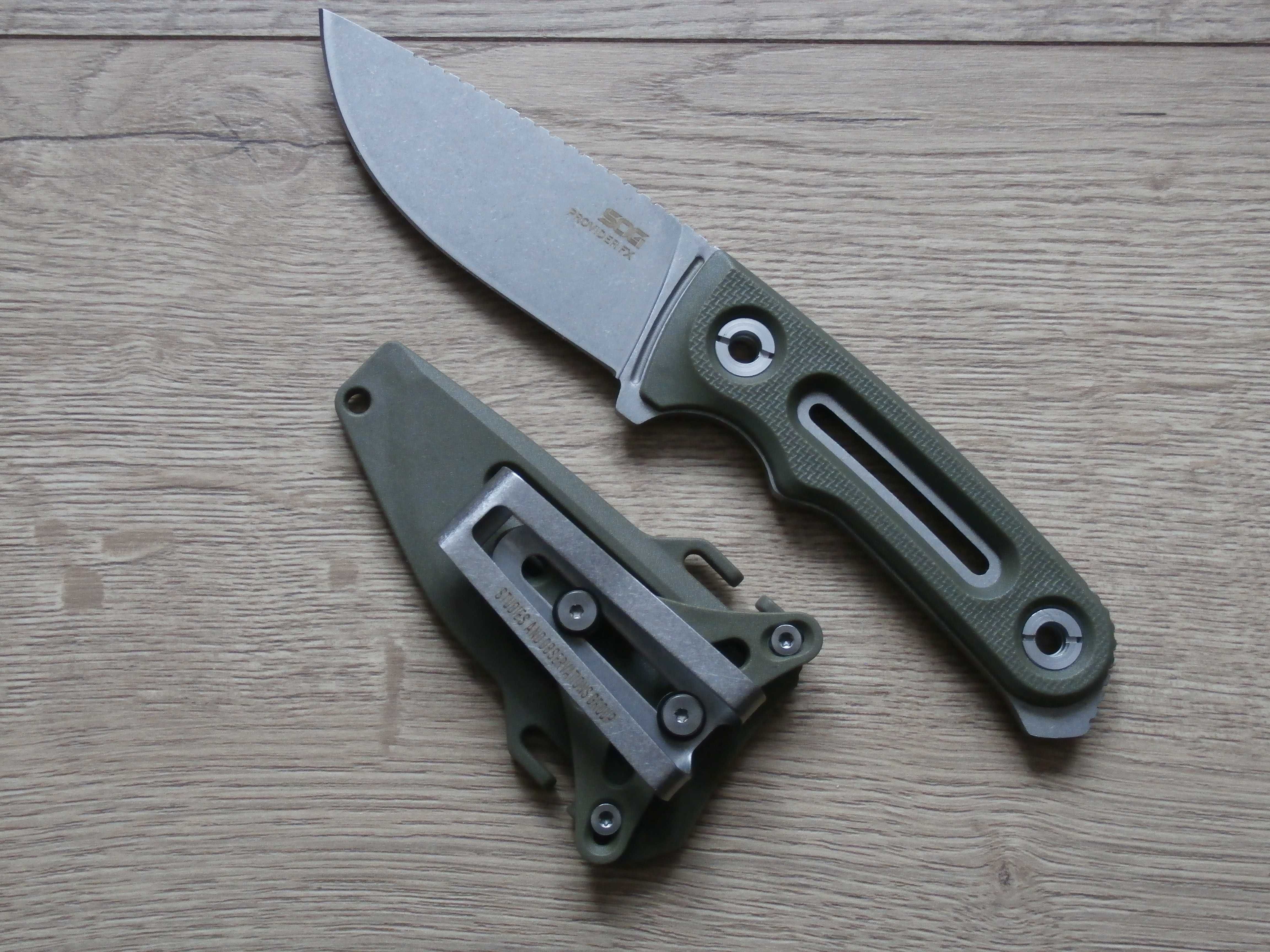 Тактичний похідний ніж SOG Provider FX (Stonewashed) 20 см, в ножнах