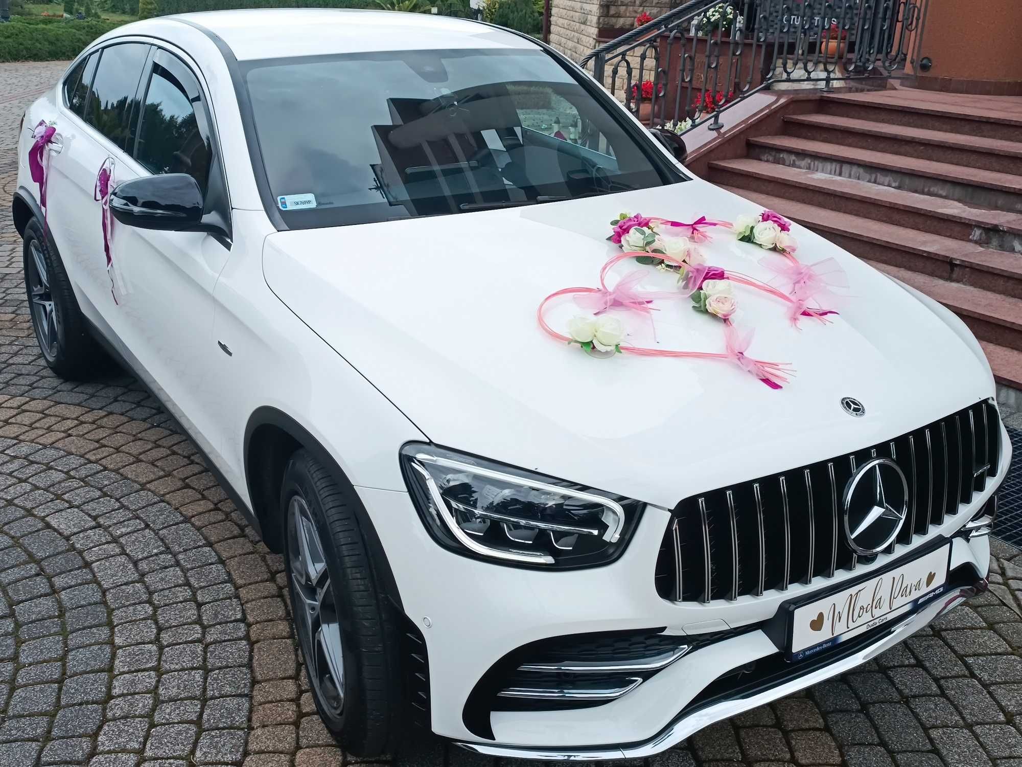 Samochód, auto do ślubu. Mercedes GLC Coupe  pakiet AMG.