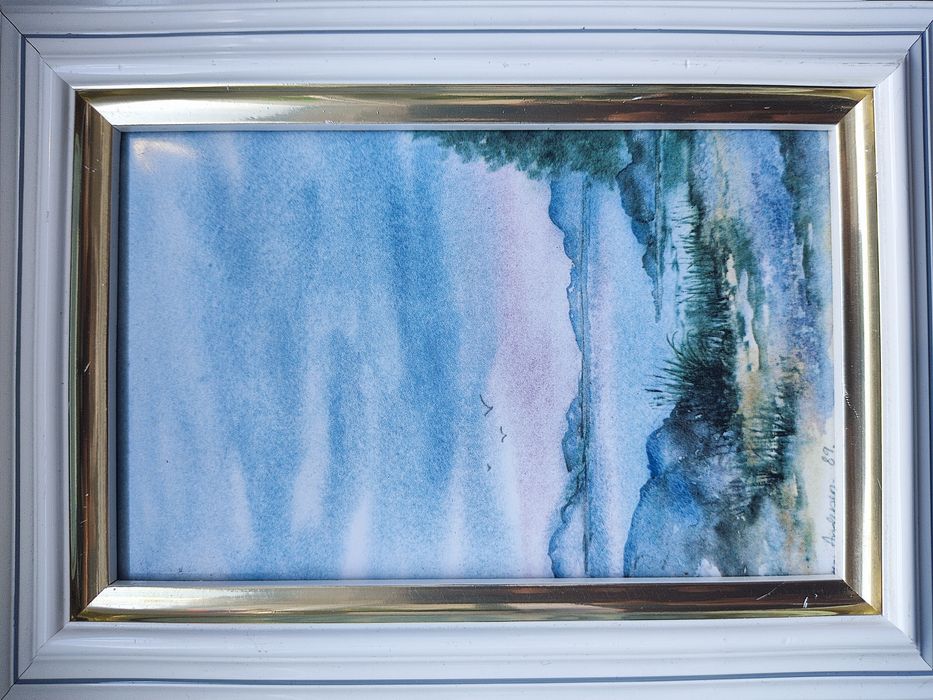 Karin Andersen płytka ceramiczna pejzaż dla kolekcjonerów