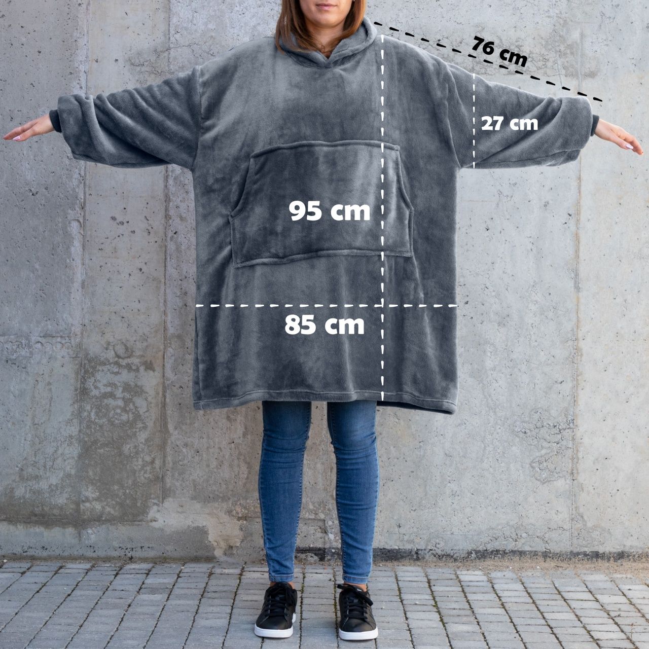 Długa bluza damska 90cm! koc oversize poduszka bluzair cozzzie różowa